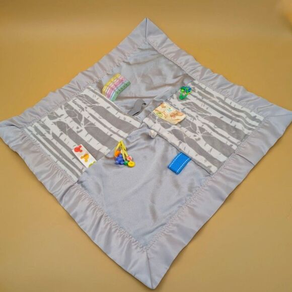 Unbranded Other - Baby Lovey Security Blanket Gray Sensory Toy Gender Neutral Replacement